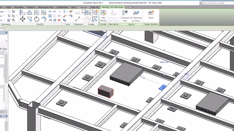 Revit Duct Demo NC